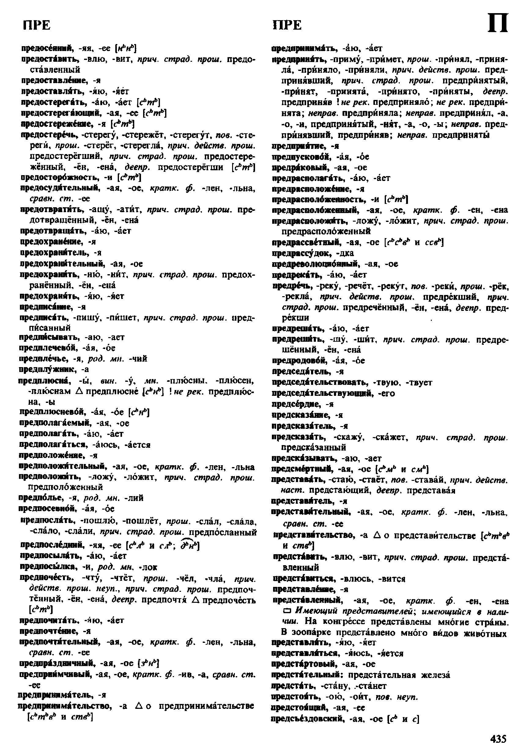 Фотокопия pdf / скан страницы 435 орфоэпического словаря под редакцией Аванесова (4 издание, 1988 год)
