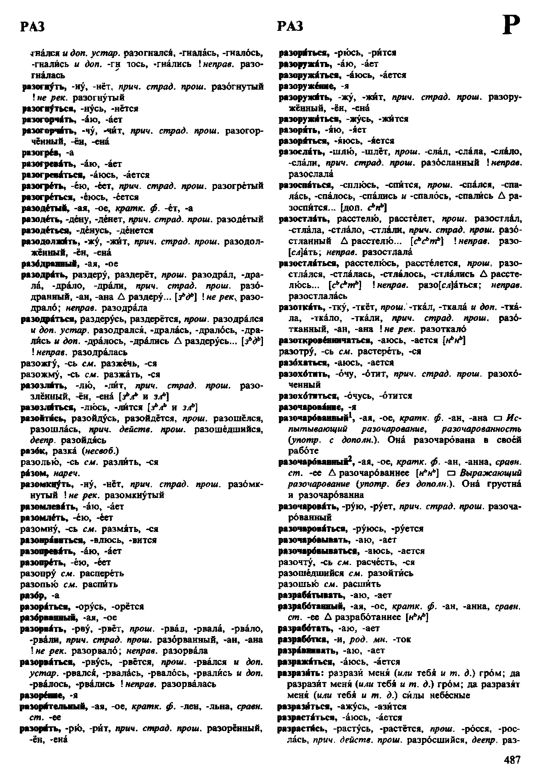 Фотокопия pdf / скан страницы 487 орфоэпического словаря под редакцией Аванесова (4 издание, 1988 год)