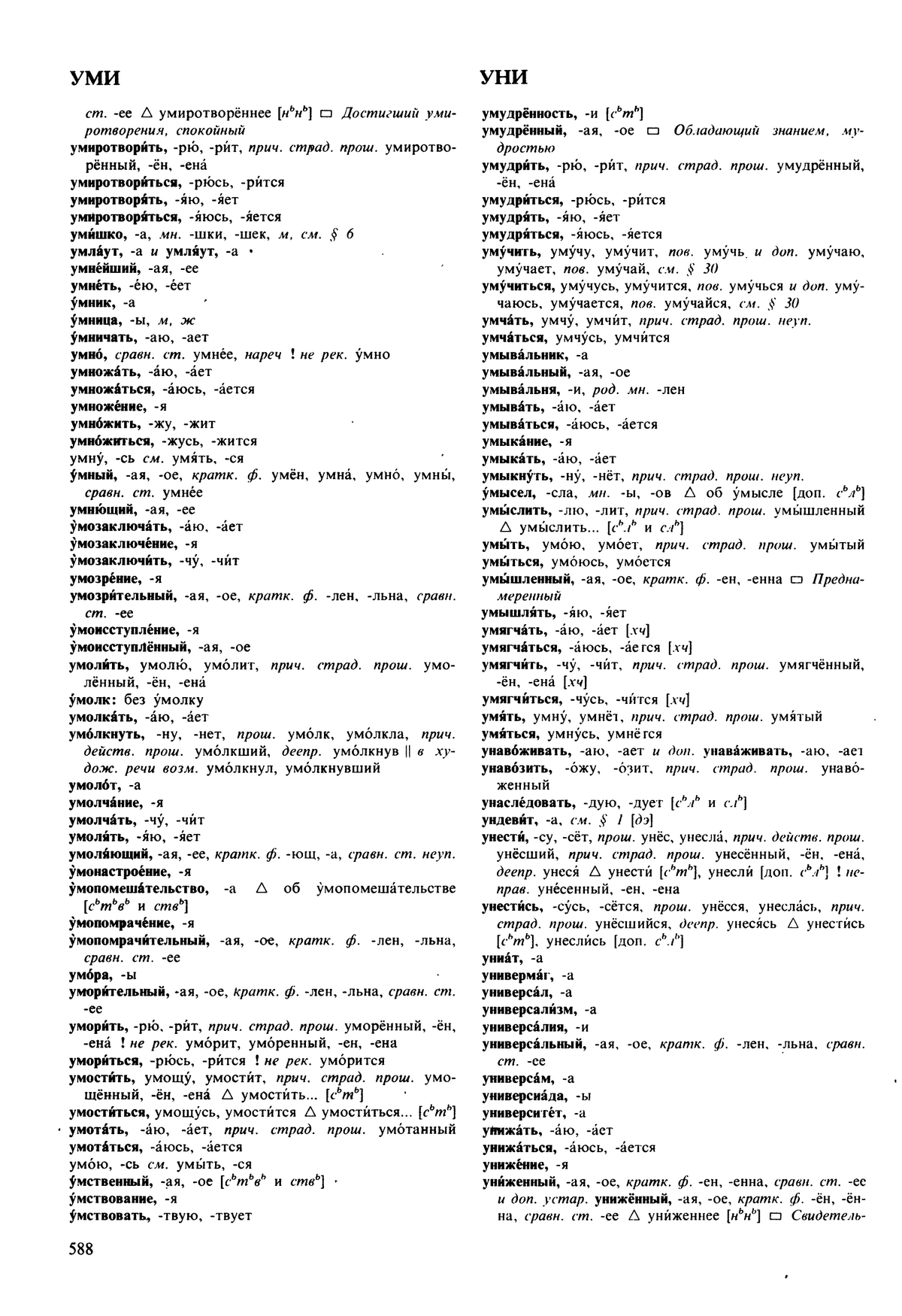 Фотокопия pdf / скан страницы 588 орфоэпического словаря под редакцией Аванесова (5 издание, 1989 год)