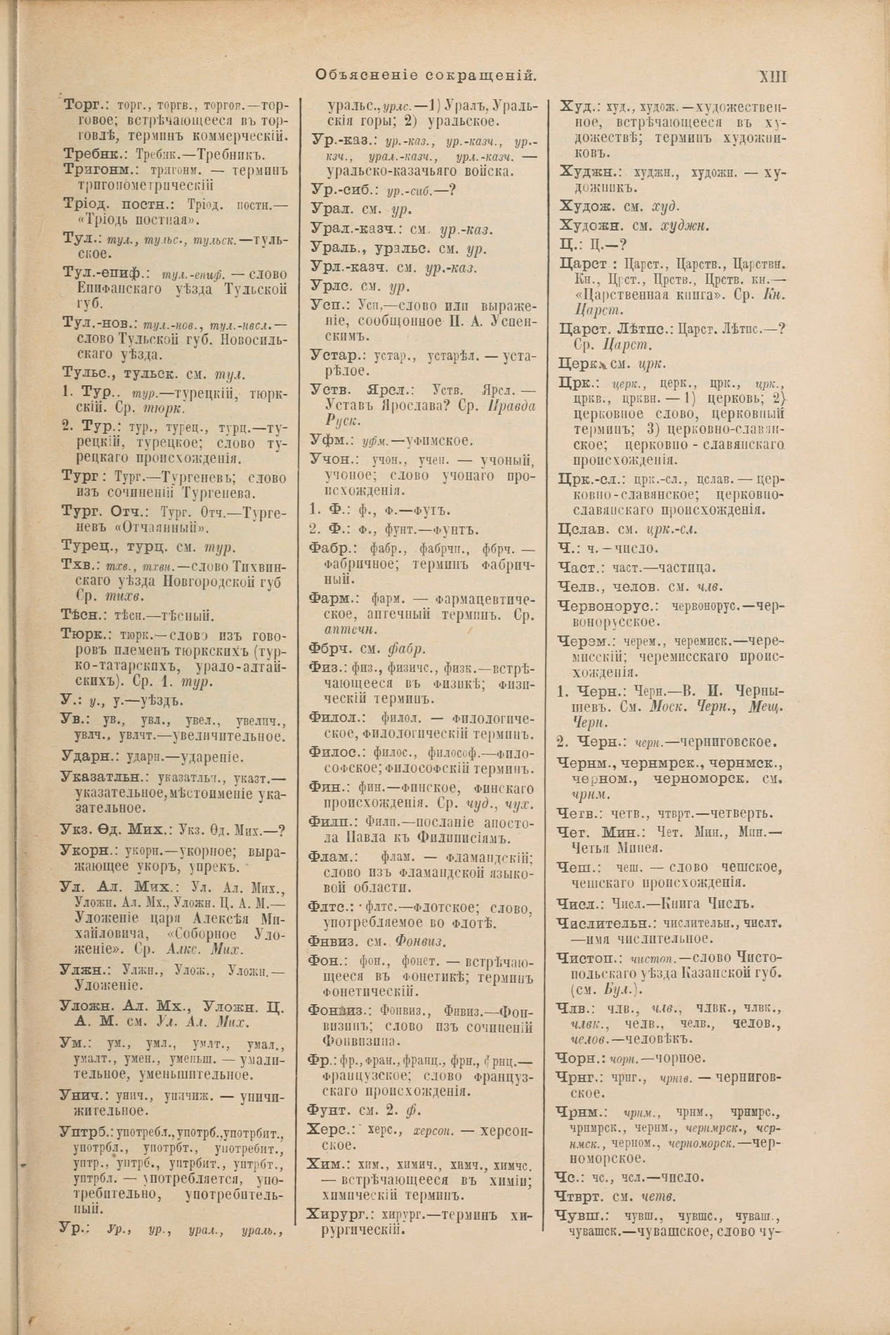 Скан печатной страницы 39 первого тома толкового словаря Даля 1903 года с изображением текста