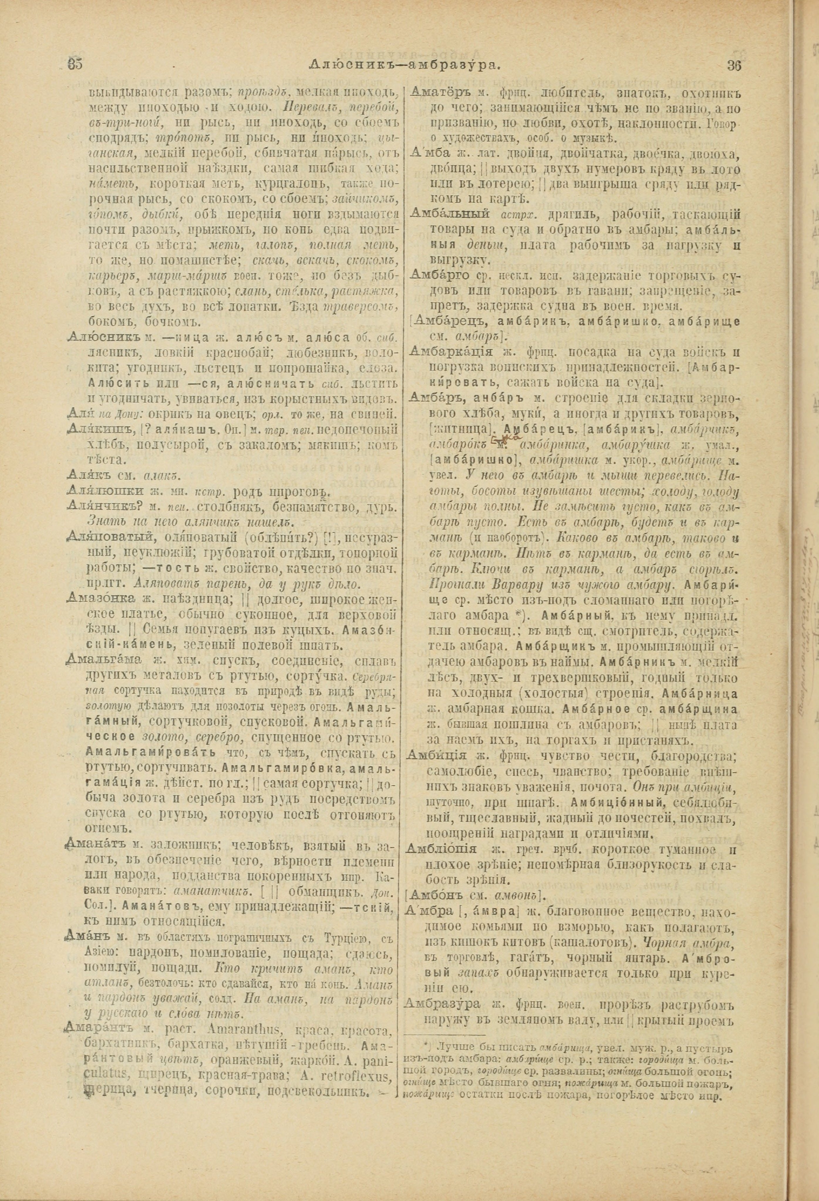 Словарь Даля под редакцией Бодуэна-де-Куртенэ, том 1 pdf скан страницы 60