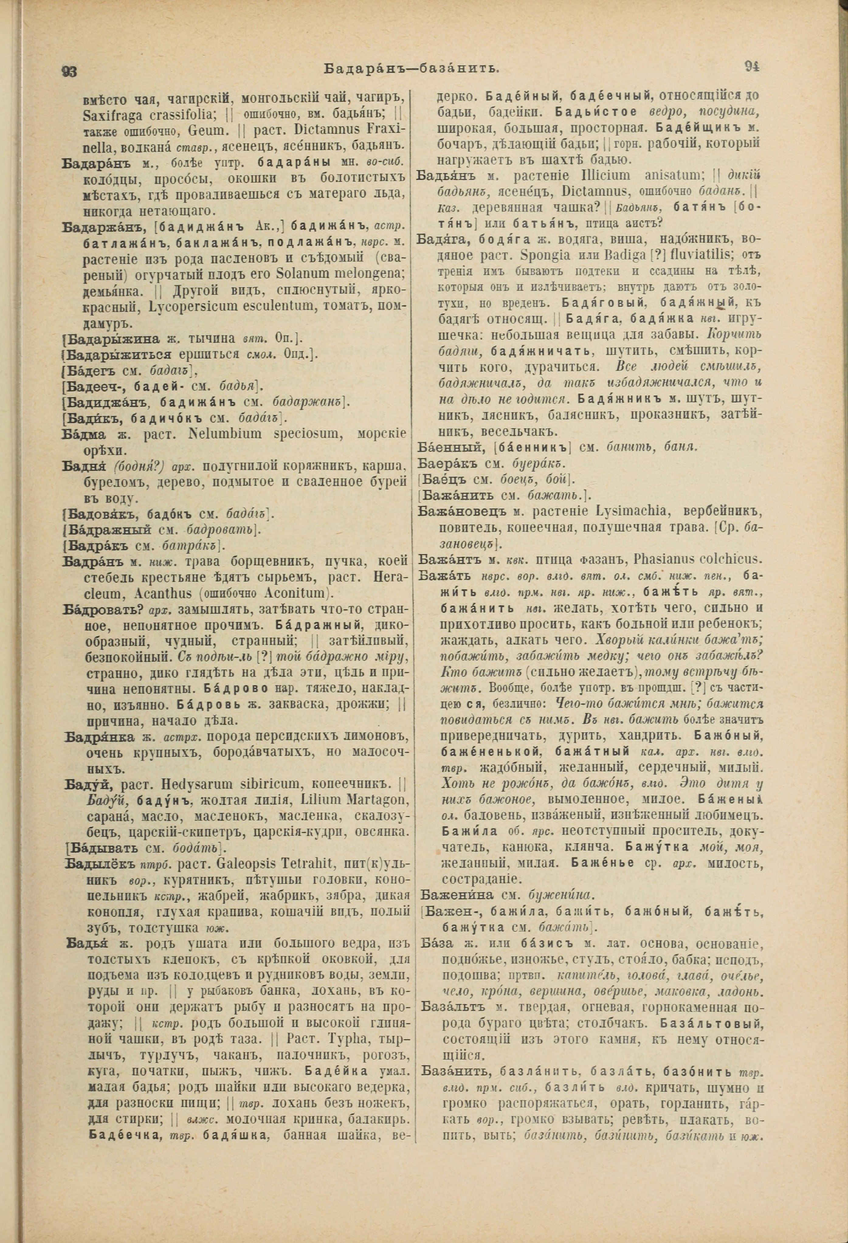 Словарь Даля под редакцией Бодуэна-де-Куртенэ, том 1 pdf скан страницы 89