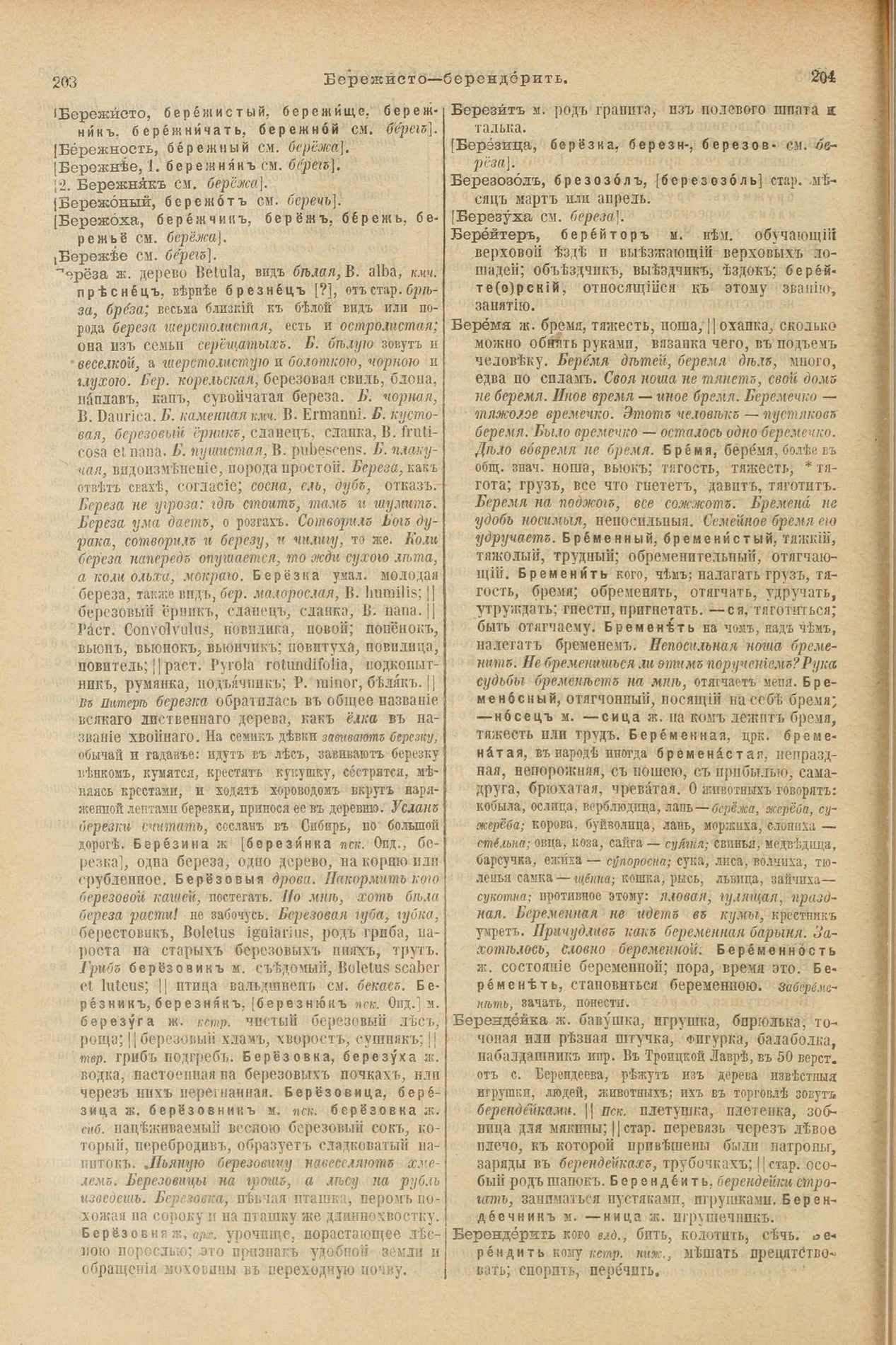 Скан печатной страницы 146 первого тома толкового словаря Даля 1903 года с изображением текста