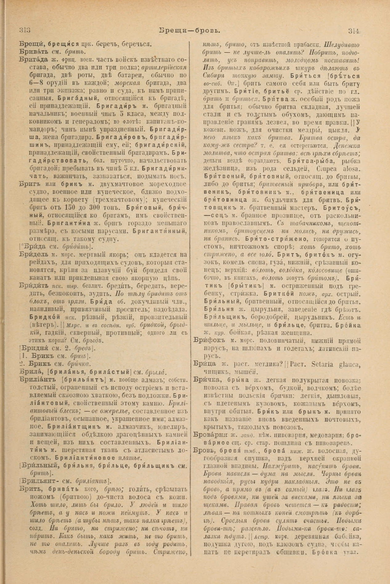 Скан печатной страницы 201 первого тома толкового словаря Даля 1903 года с изображением текста