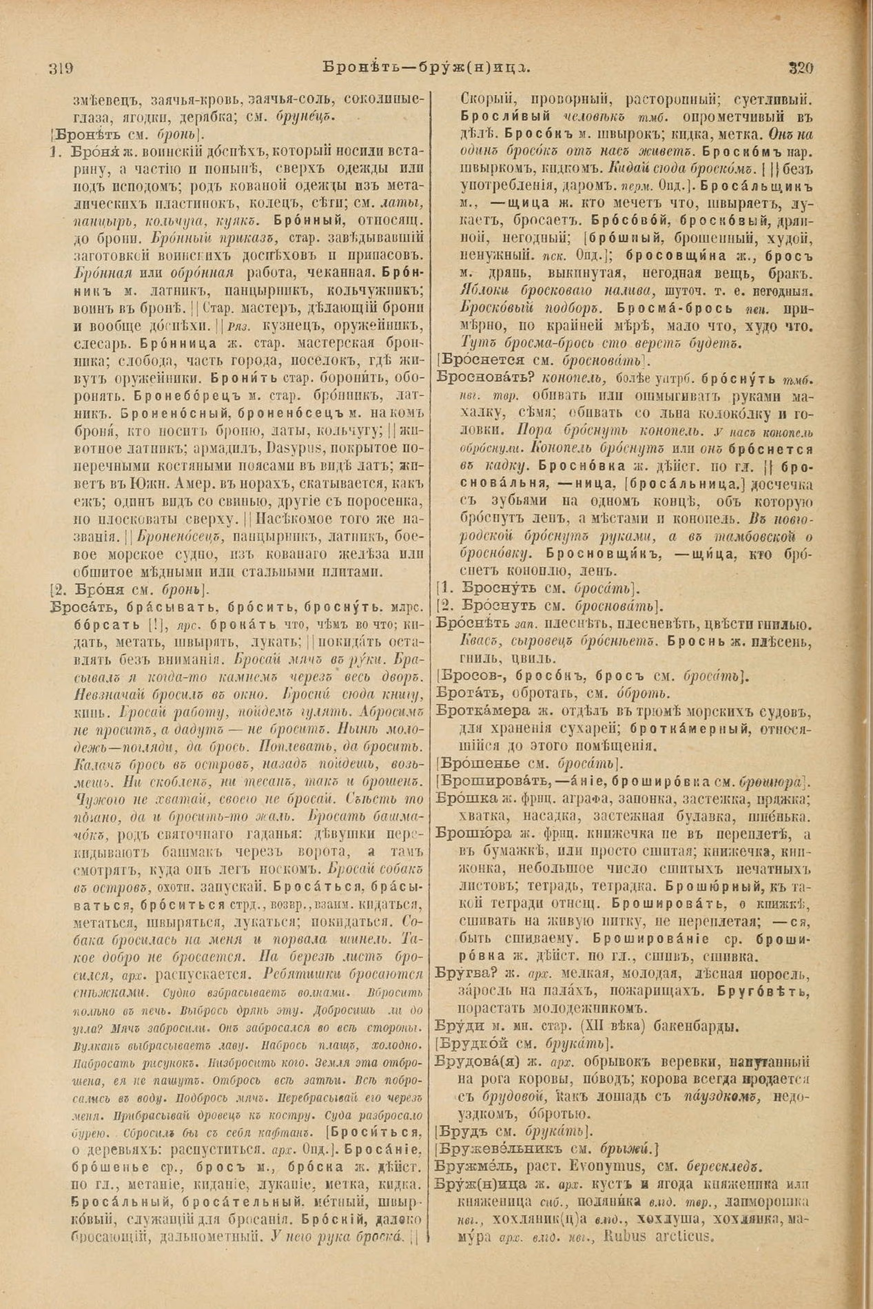 Скан печатной страницы 204 первого тома толкового словаря Даля 1903 года с изображением текста