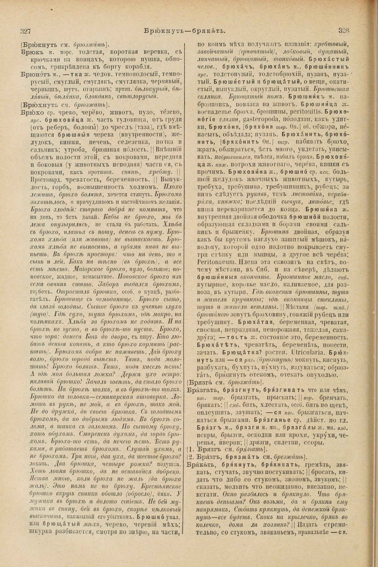 Скан печатной страницы 208 первого тома толкового словаря Даля 1903 года с изображением текста