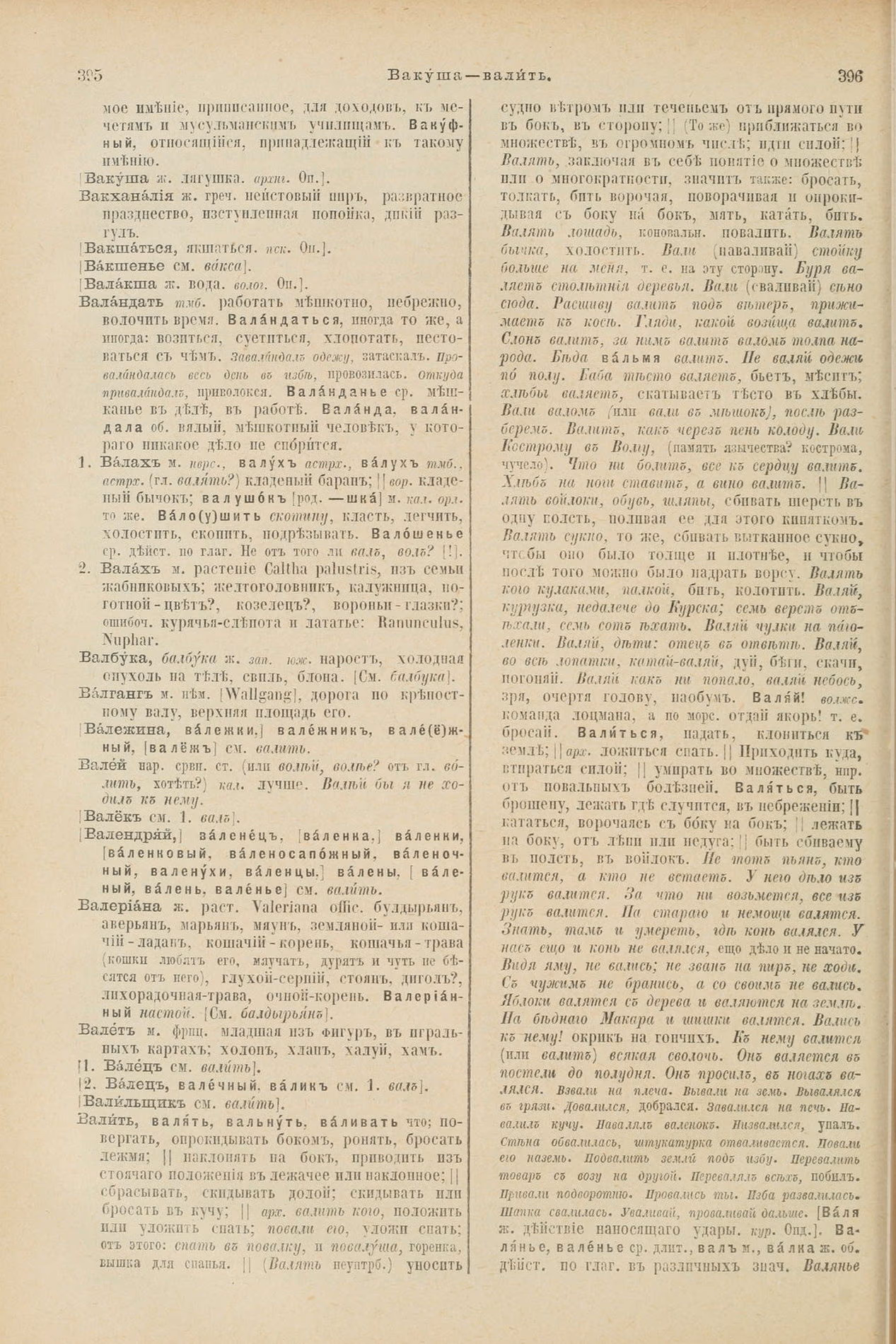 Скан печатной страницы 242 первого тома толкового словаря Даля 1903 года с изображением текста