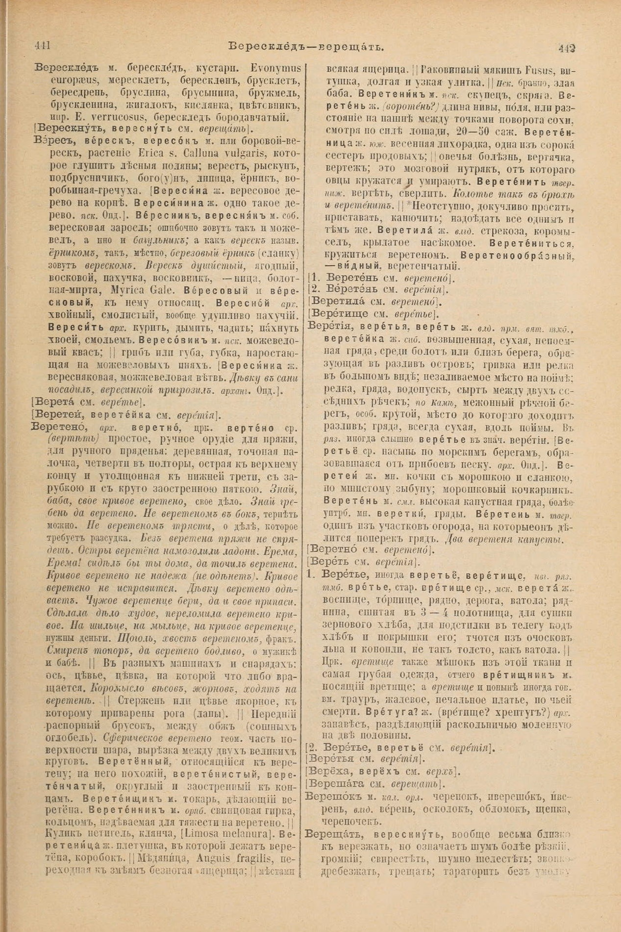Скан печатной страницы 265 первого тома толкового словаря Даля 1903 года с изображением текста
