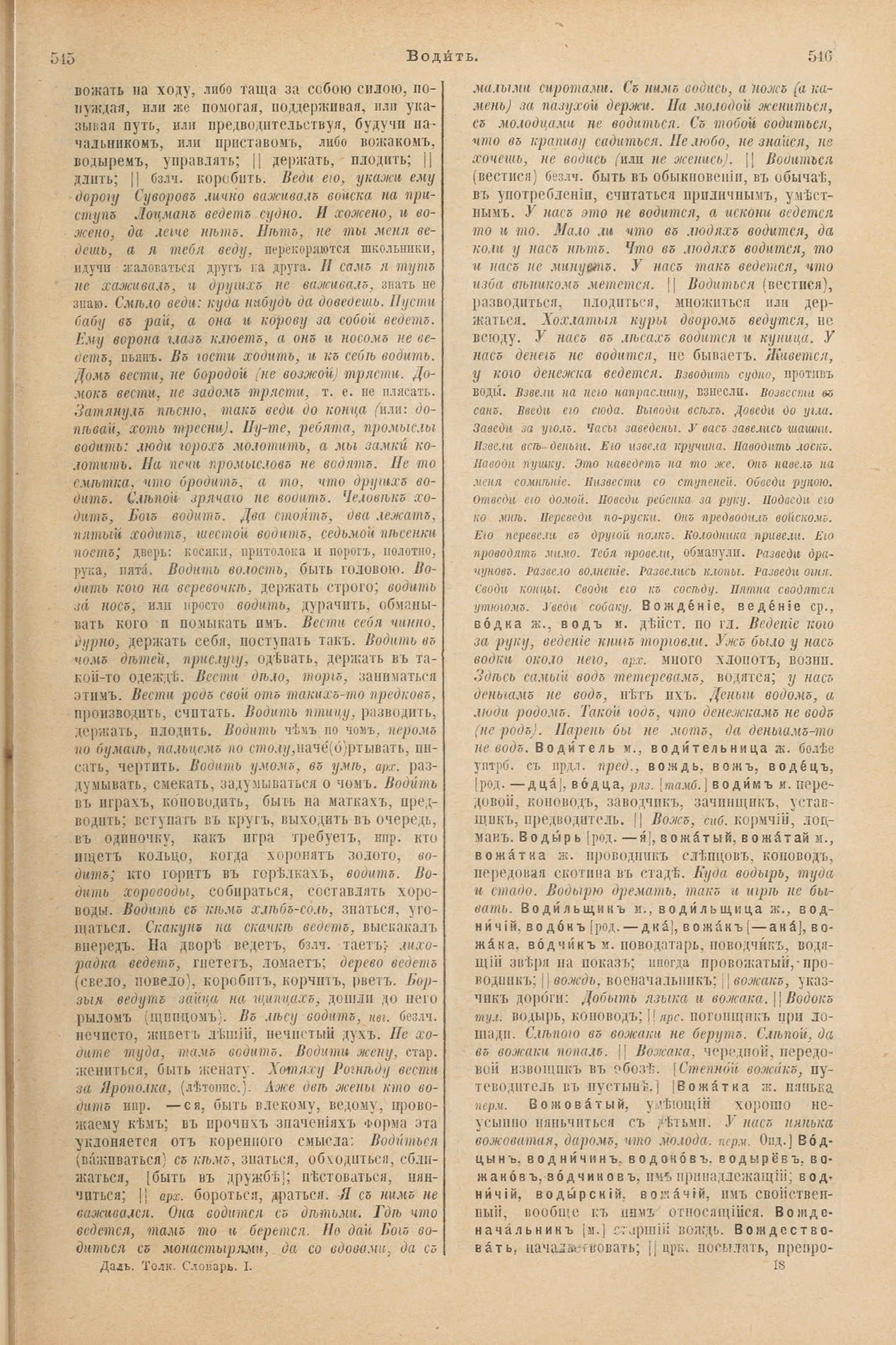 Скан печатной страницы 317 первого тома толкового словаря Даля 1903 года с изображением текста