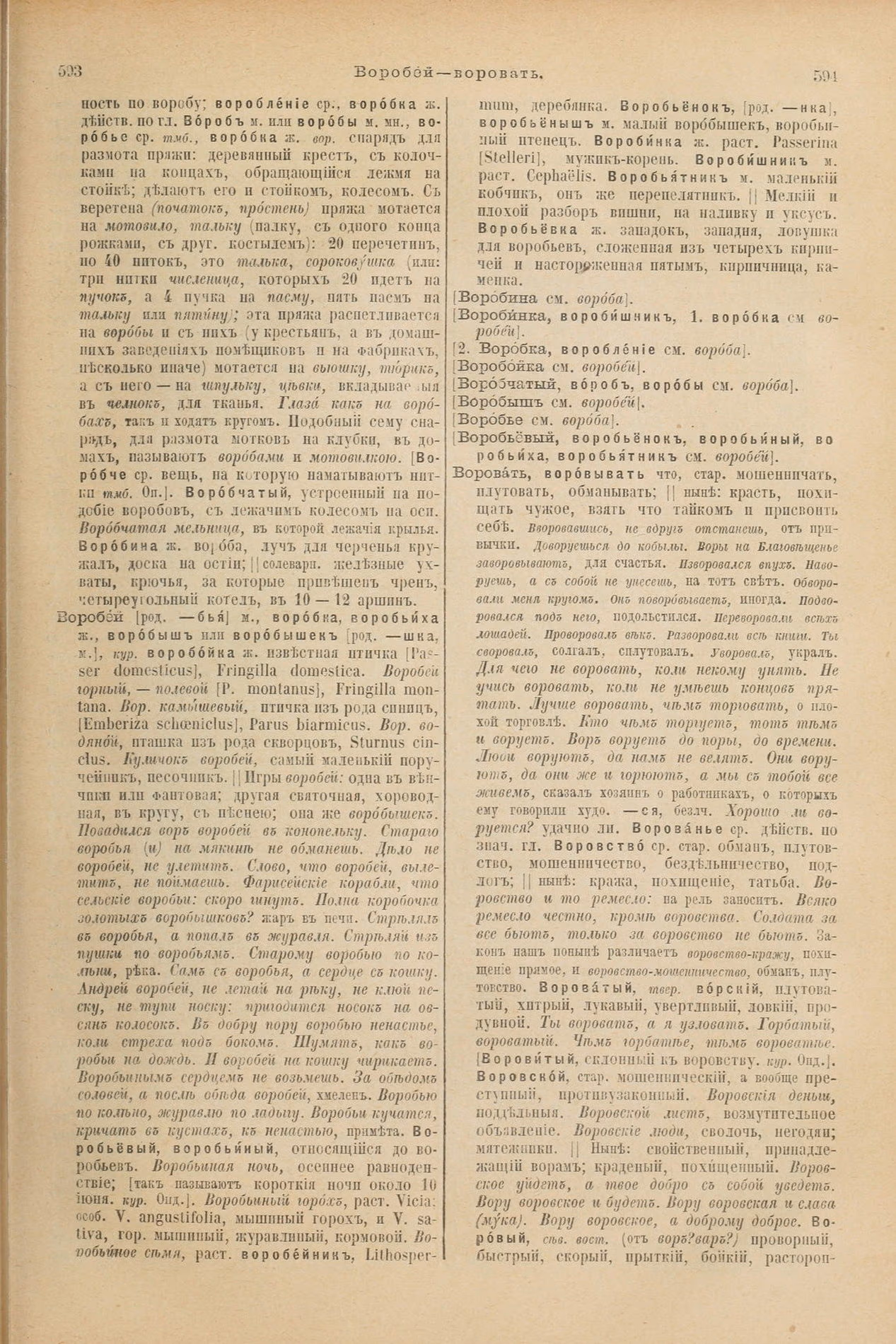 Скан печатной страницы 341 первого тома толкового словаря Даля 1903 года с изображением текста