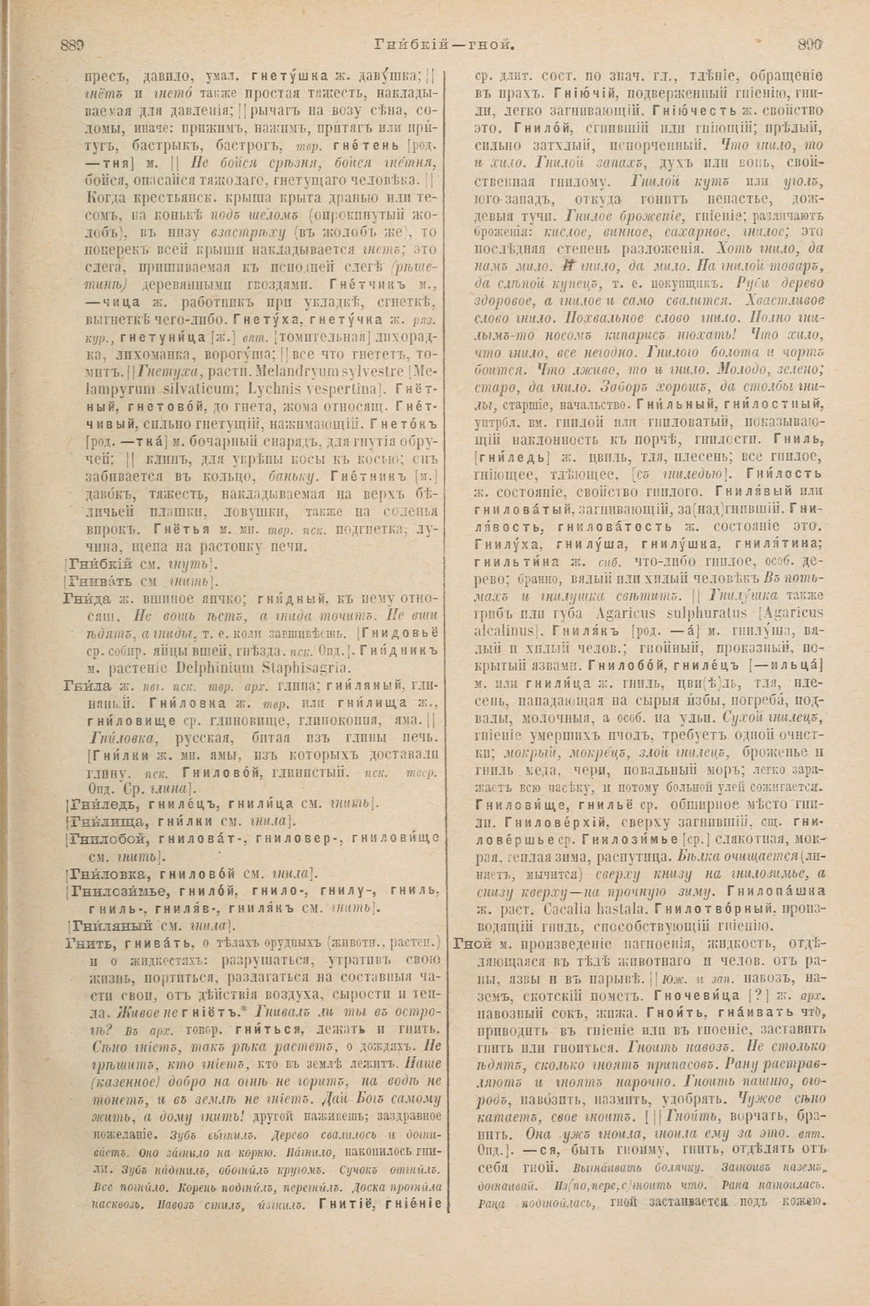 Скан печатной страницы 491 первого тома толкового словаря Даля 1903 года с изображением текста