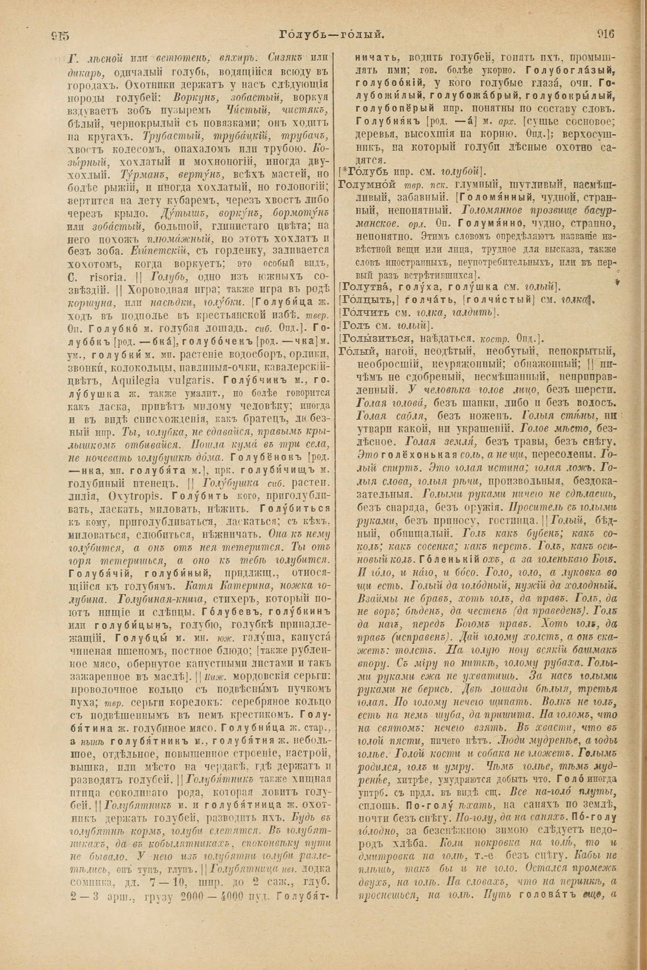 Скан печатной страницы 504 первого тома толкового словаря Даля 1903 года с изображением текста