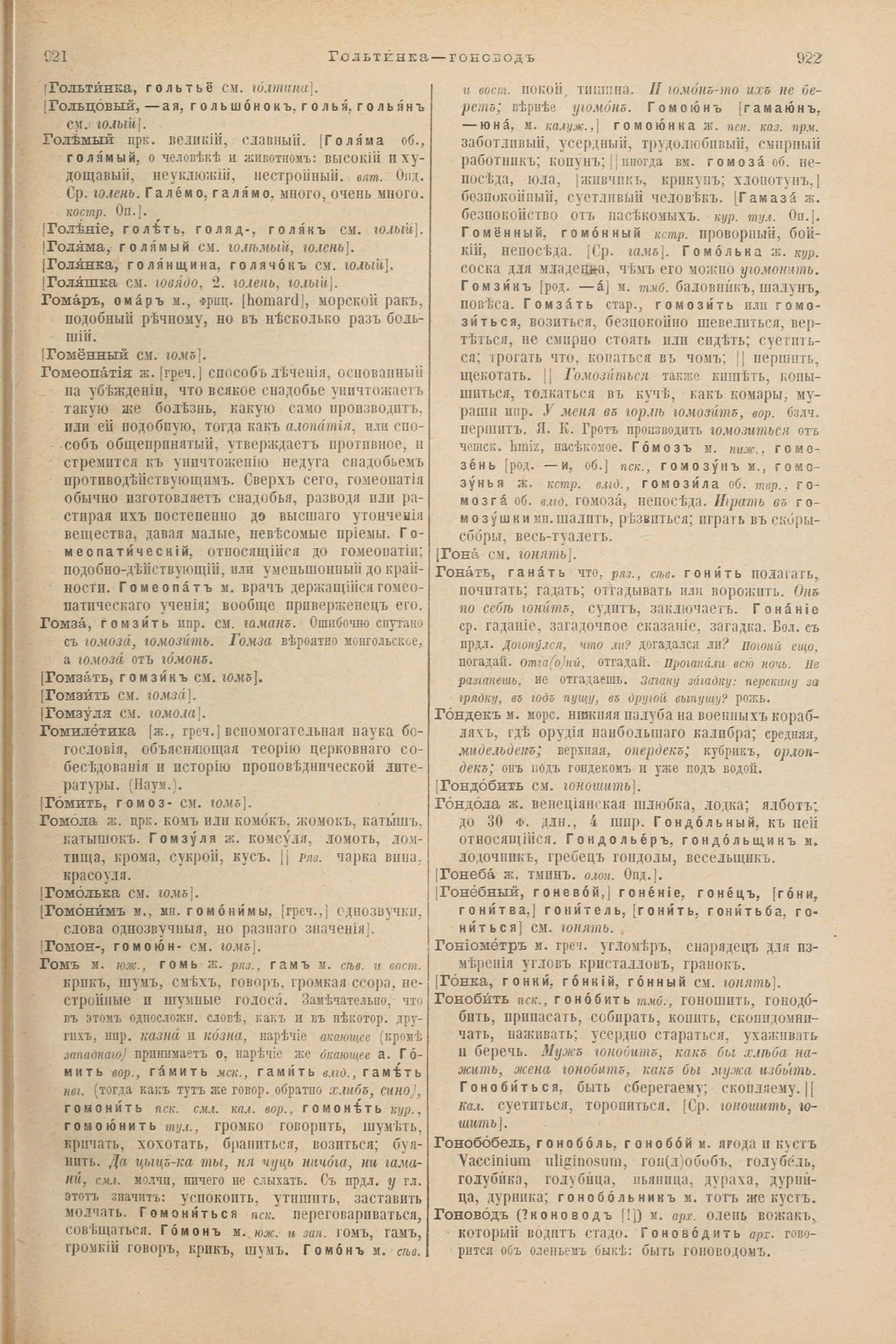 Скан печатной страницы 507 первого тома толкового словаря Даля 1903 года с изображением текста