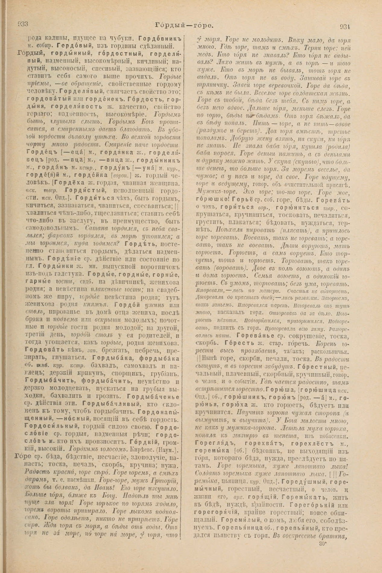 Скан печатной страницы 513 первого тома толкового словаря Даля 1903 года с изображением текста