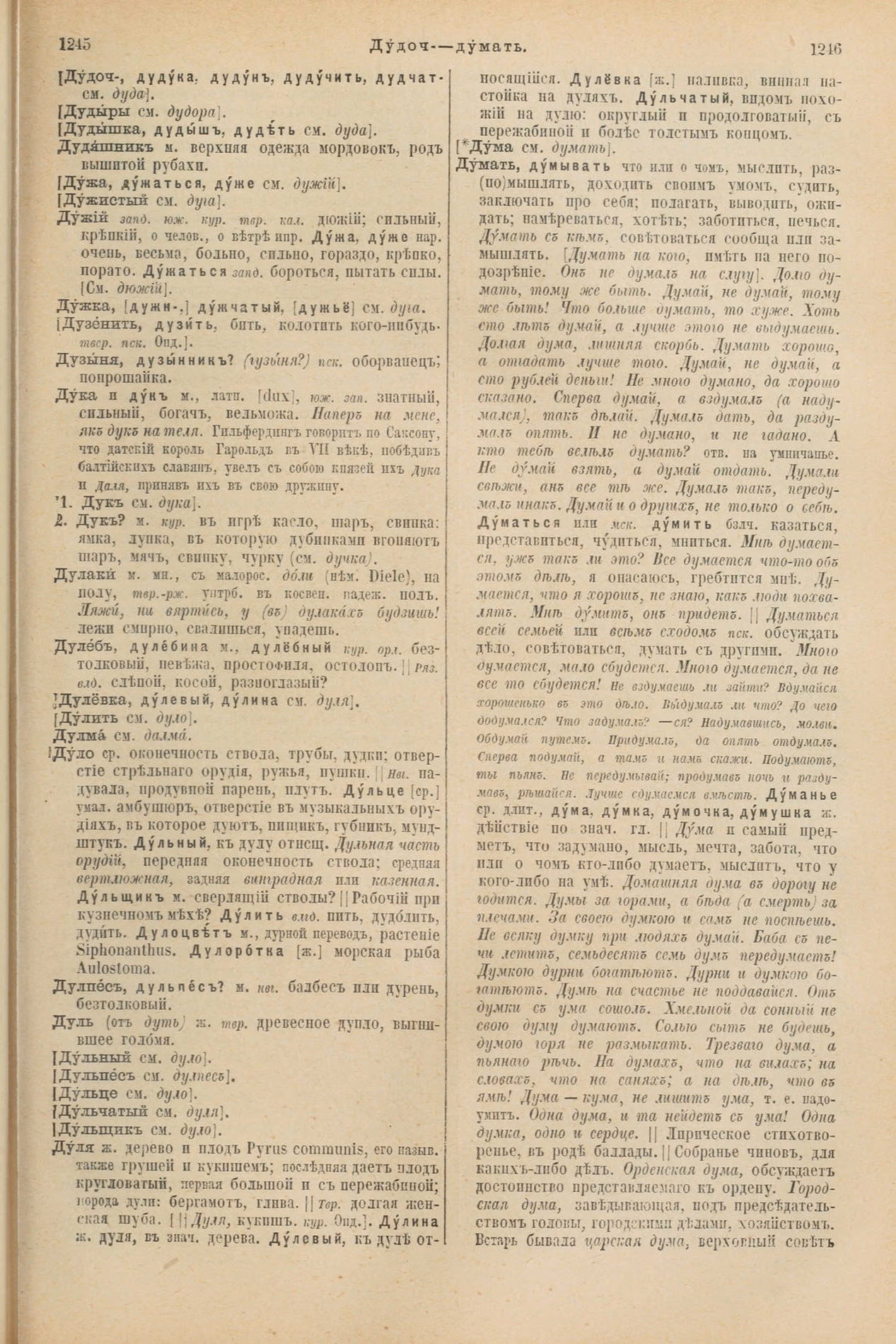 Скан печатной страницы 671 первого тома толкового словаря Даля 1903 года с изображением текста