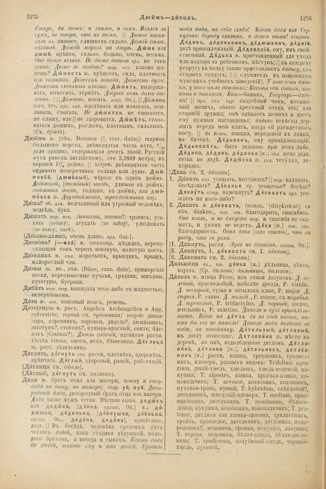 Скан печатной страницы 686 первого тома толкового словаря Даля 1903 года с изображением текста