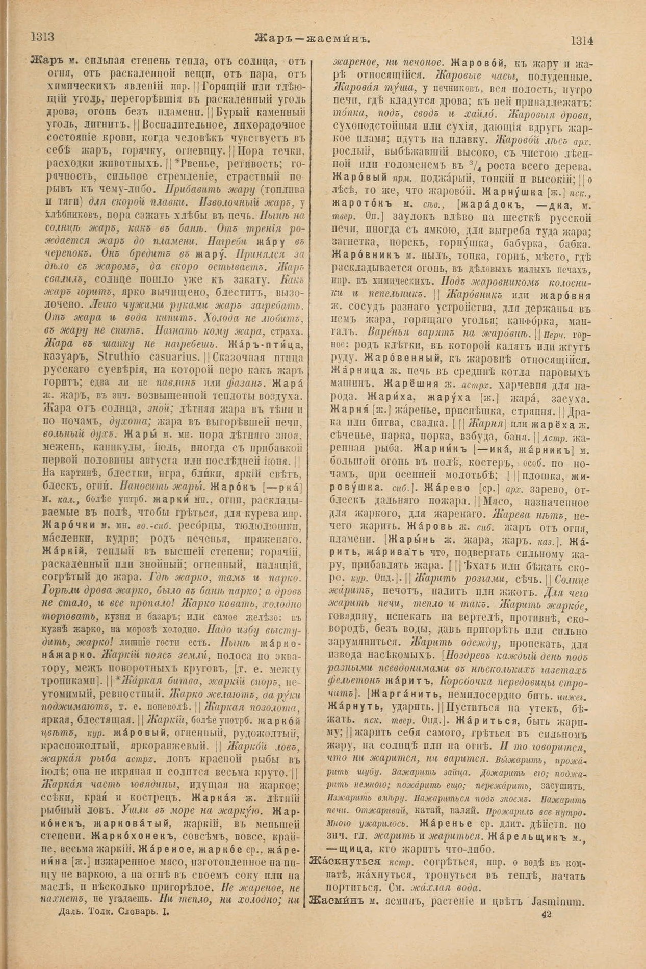 Скан печатной страницы 705 первого тома толкового словаря Даля 1903 года с изображением текста