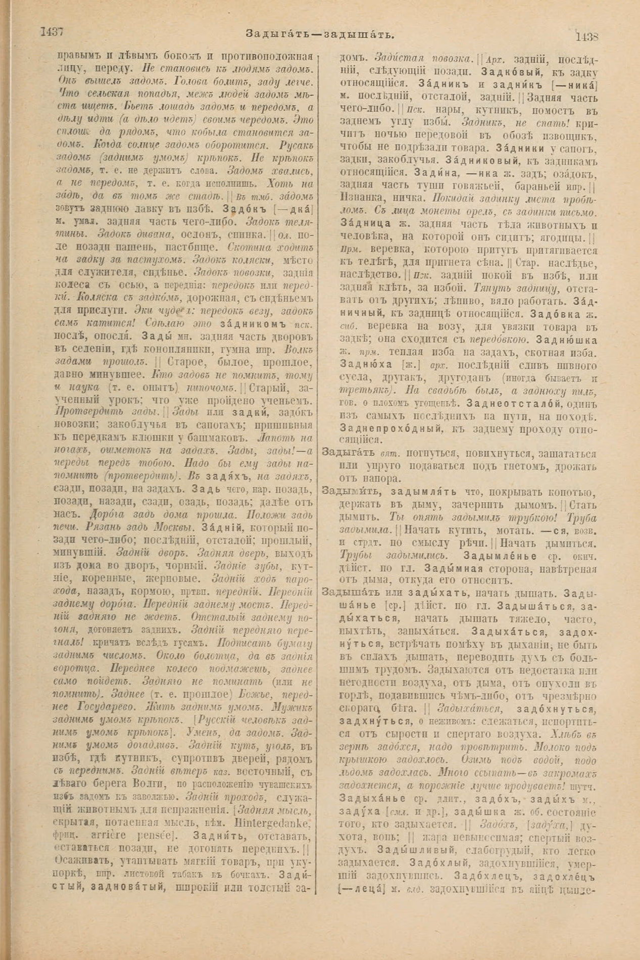 Скан печатной страницы 767 первого тома толкового словаря Даля 1903 года с изображением текста