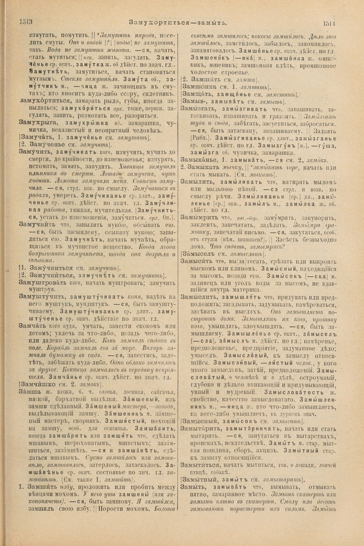 Скан печатной страницы 807 первого тома толкового словаря Даля 1903 года с изображением текста