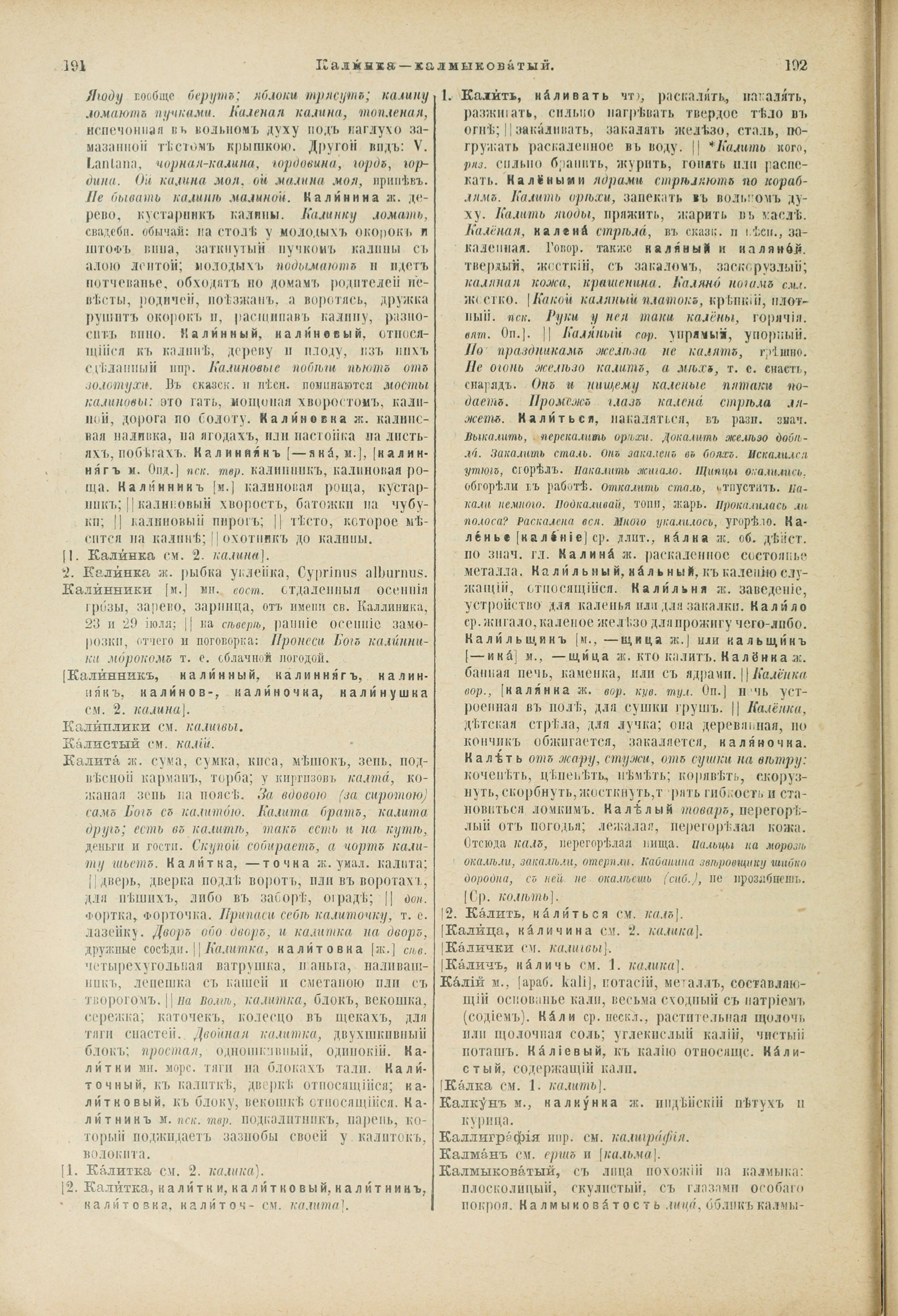 Словарь Даля под редакцией Бодуэна-де-Куртенэ, том 2 pdf скан страницы 100