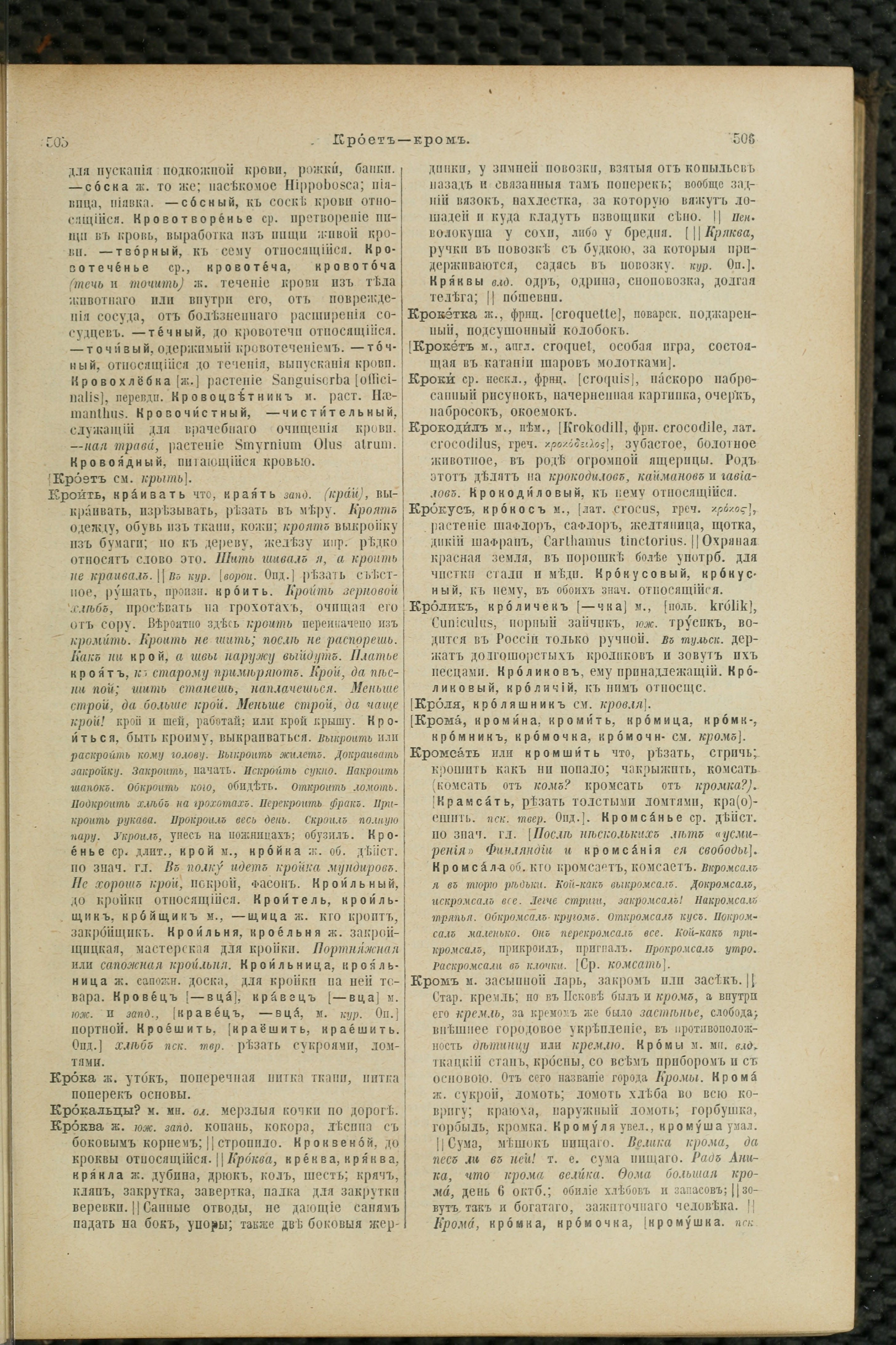Словарь Даля под редакцией Бодуэна-де-Куртенэ, том 2 pdf скан страницы 257