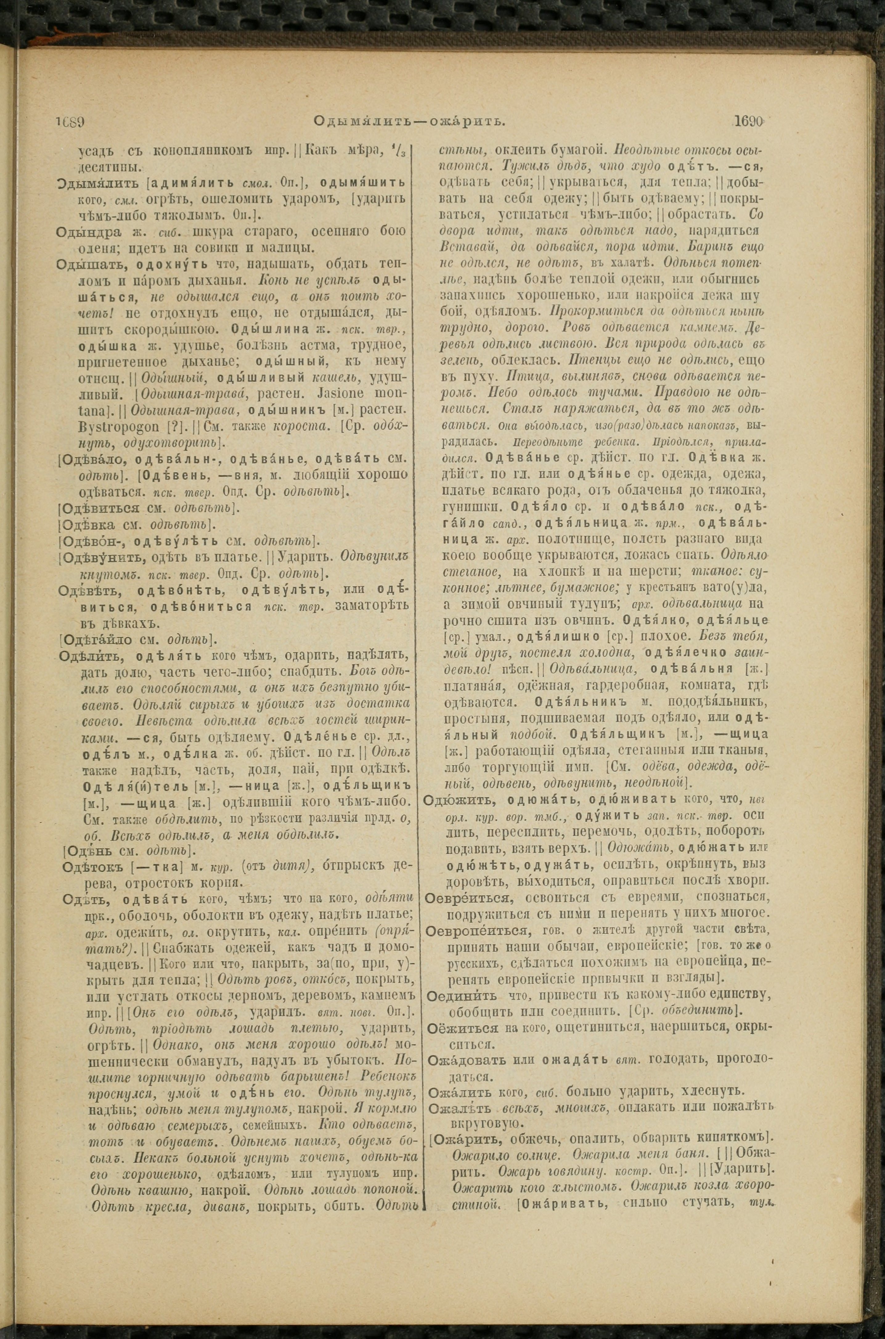 Словарь Даля под редакцией Бодуэна-де-Куртенэ, том 2 pdf скан страницы 849