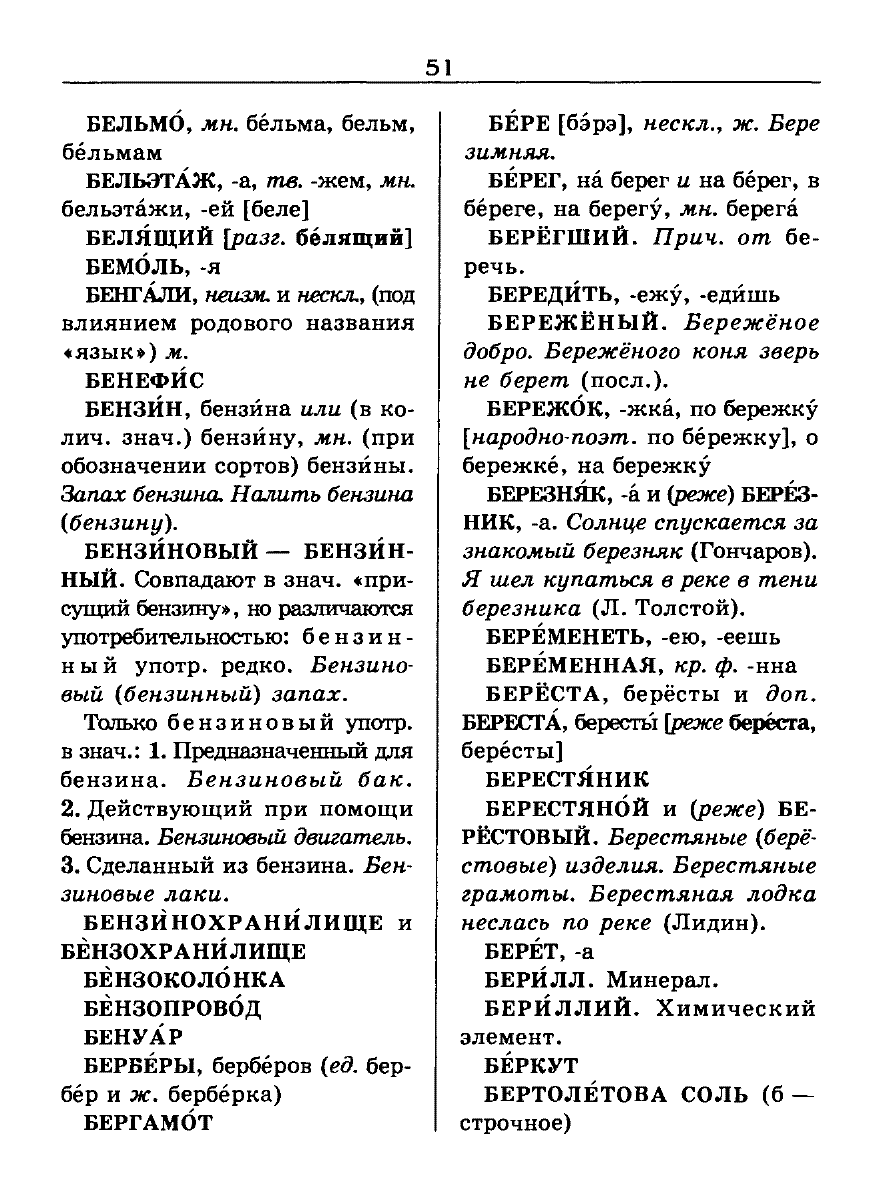 Сканированная страница словаря трудностей русского языка