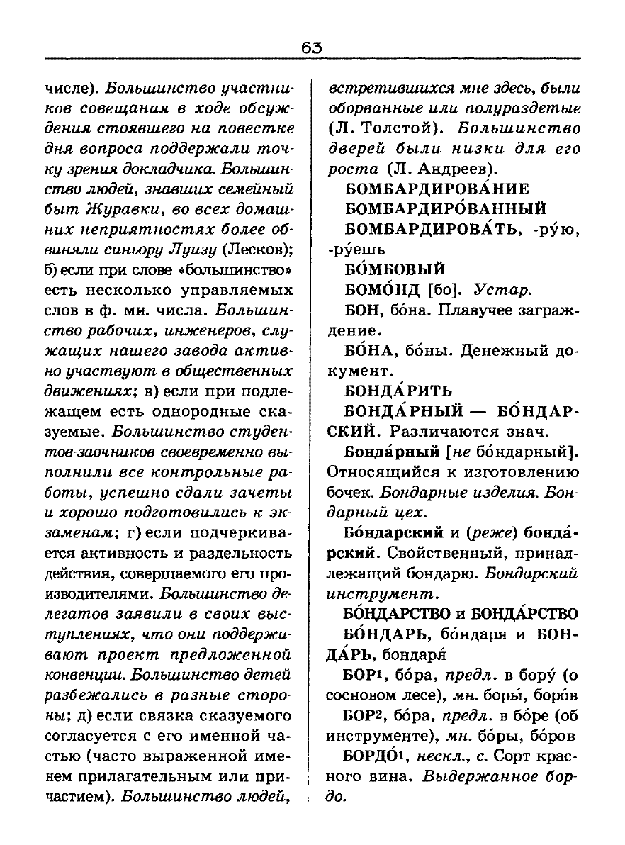 Сканированная страница словаря трудностей русского языка