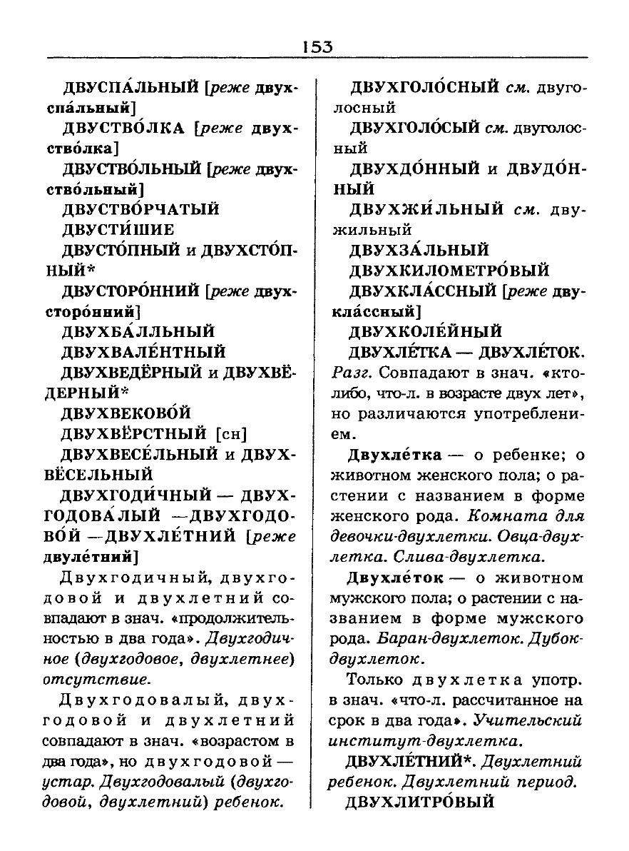 Сканированная страница словаря трудностей русского языка