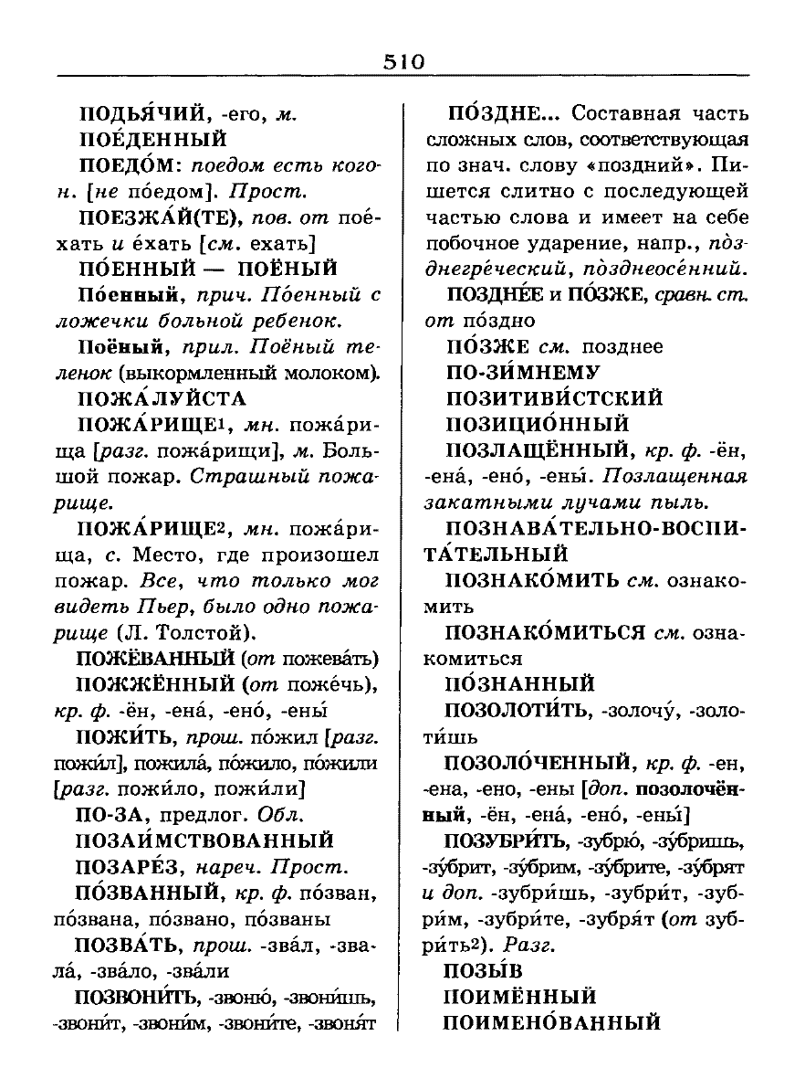 Сканированная страница словаря трудностей русского языка