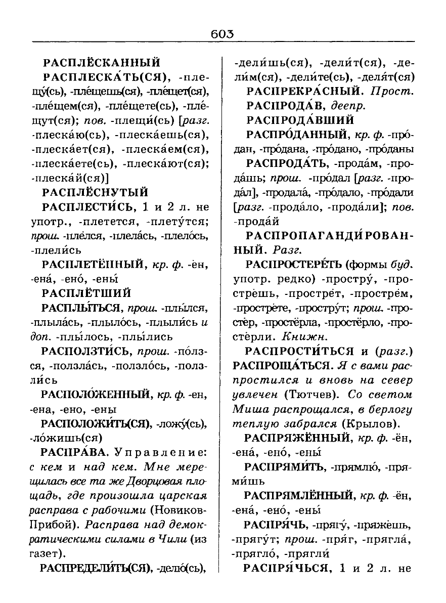 Сканированная страница словаря трудностей русского языка