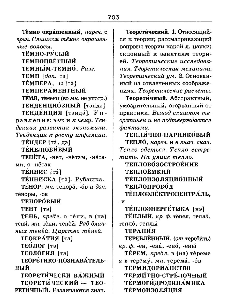 Сканированная страница словаря трудностей русского языка