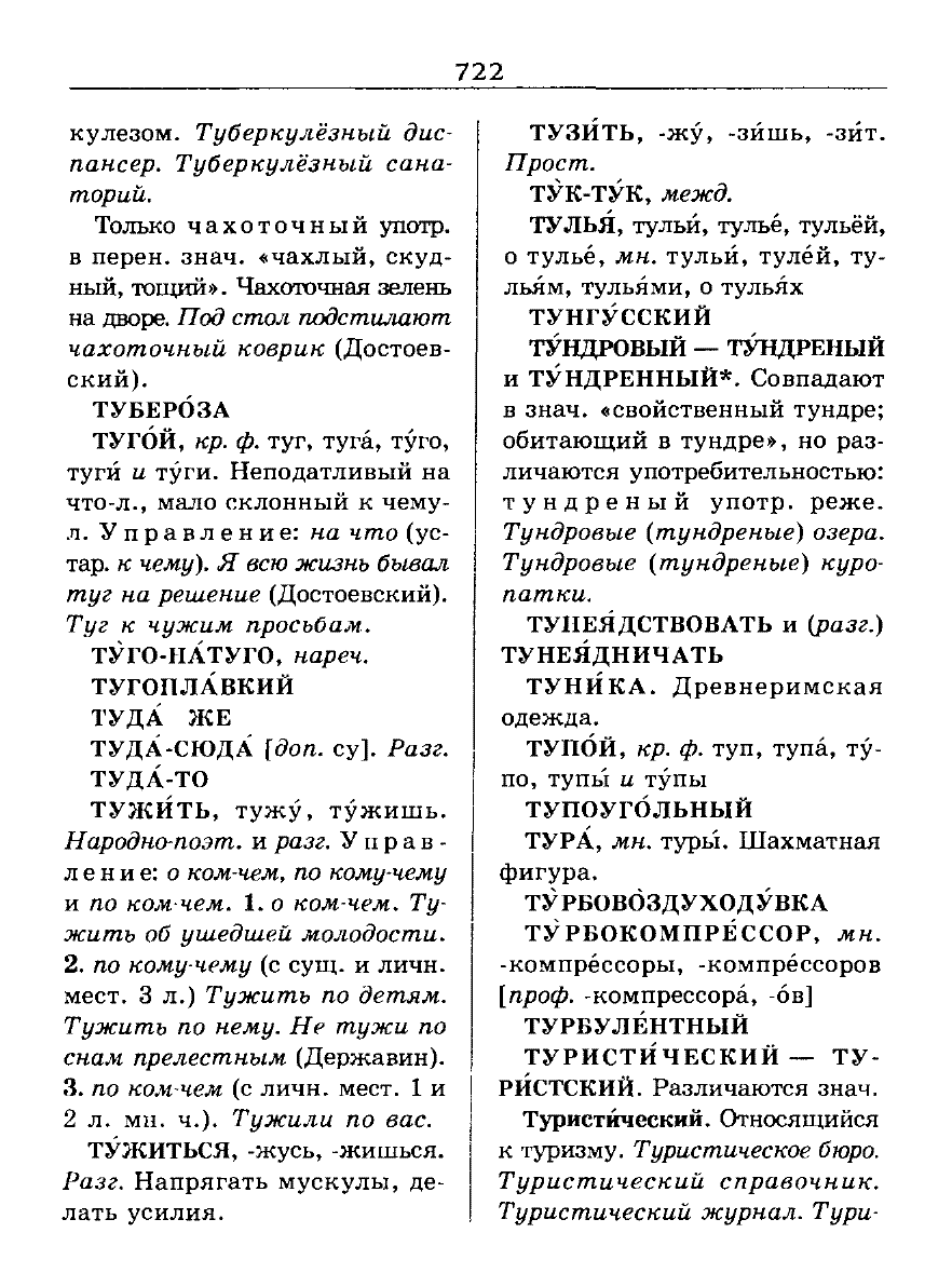 Сканированная страница словаря трудностей русского языка